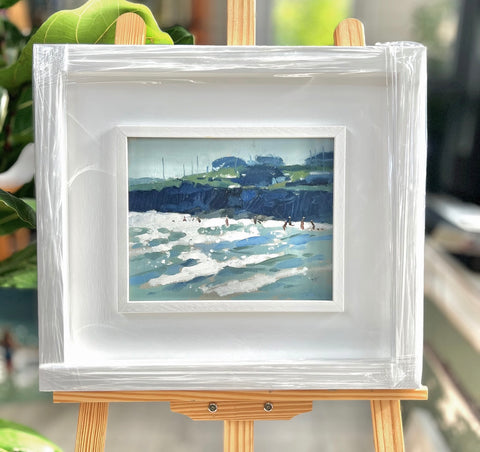 Garrettstown Beach, cork, oil study. 20 x 25 cm, frame included.