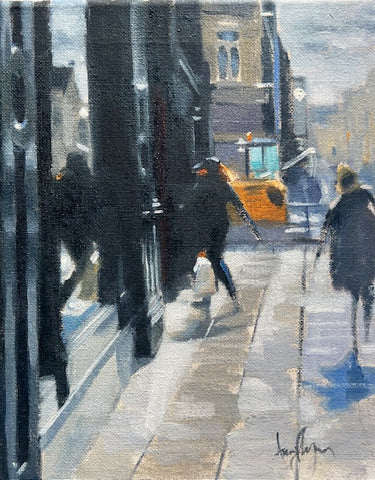 Oil study, Grafton Street, special price unframed 25x20cm