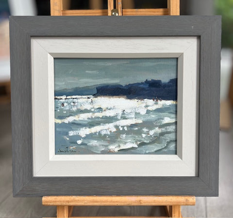 Garrettstown Beach, cork, oil study. A frame is included, frame style may differ depending on availability drop me an email to enquire. annflynnart@icloud.com