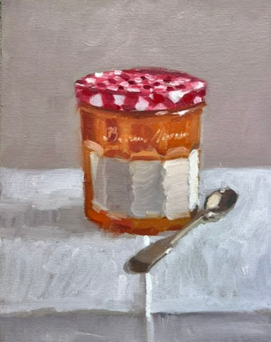 with silver spoon Bonne Maman with silver spoon