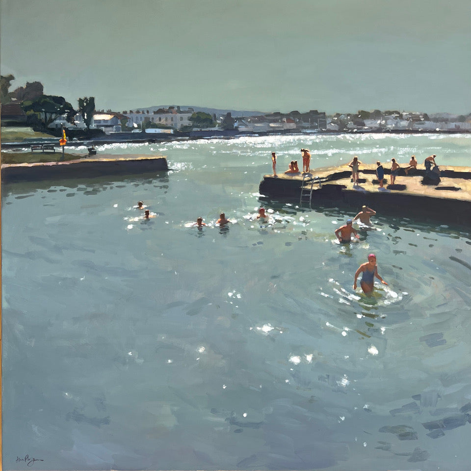 Swimmers at Sandycove Harbour