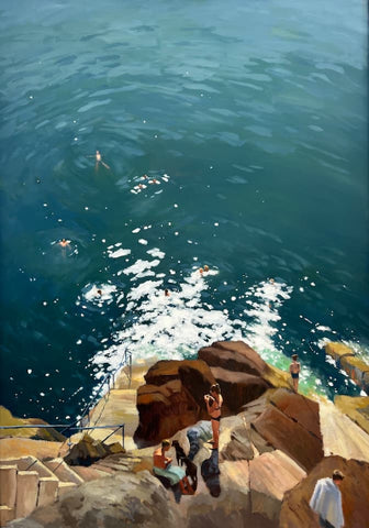 'View to Vico Baths, Killiney'.  This painting will be available from the Royal Ulster Academy exhibition at The Ulster Museum Belfast 18th October 2026. For enquiries in advance, get in touch via my contact link below.